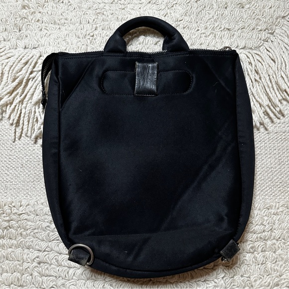 YOSHIKI HISHINUMA vintage black neoprene scuba zippered handbag - Picture 6 of 15